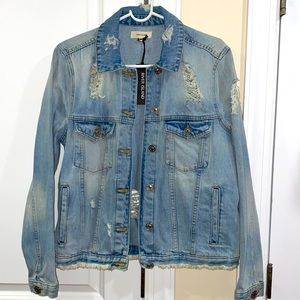 Acid wash denim jacket